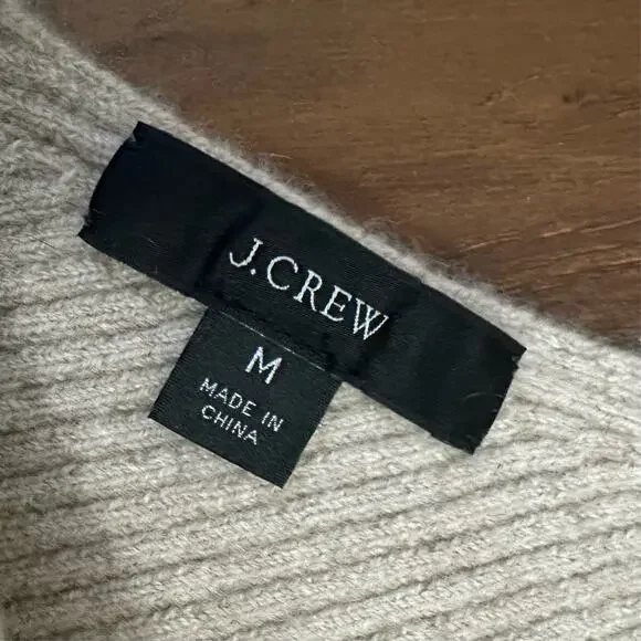 J.CREW Cropped Sweater Tank Tan Cashmere Blend Pullover Ribbed Knit - Picture 7 of 11